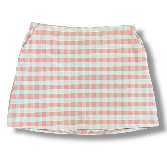 NWT Jayebird Sport Classic Golf Rose Pink Gingham Janie Skort Size XL - Picture 2 of 9